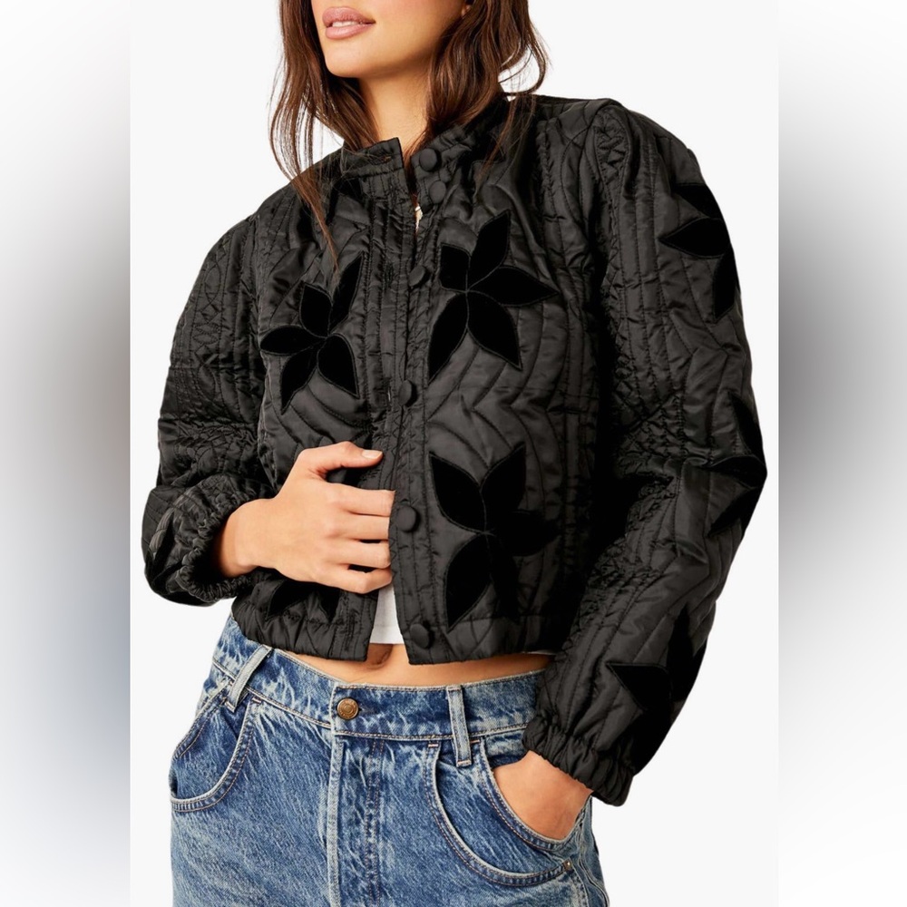 FREE PEOPLE Quinn Quilted Jacket,‎ Size XSMALL